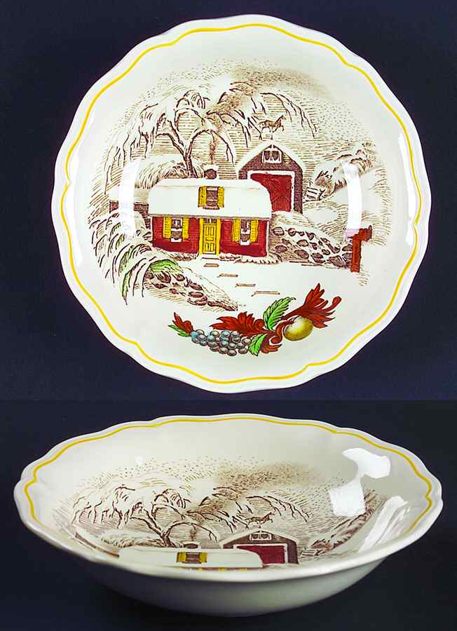 Fair Haven (Yellow Trim) Coupe Cereal Bowl by Spode-1