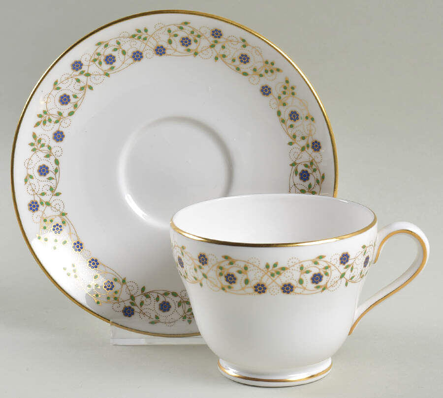 Filigree Footed Cup & Saucer Set by Spode-1
