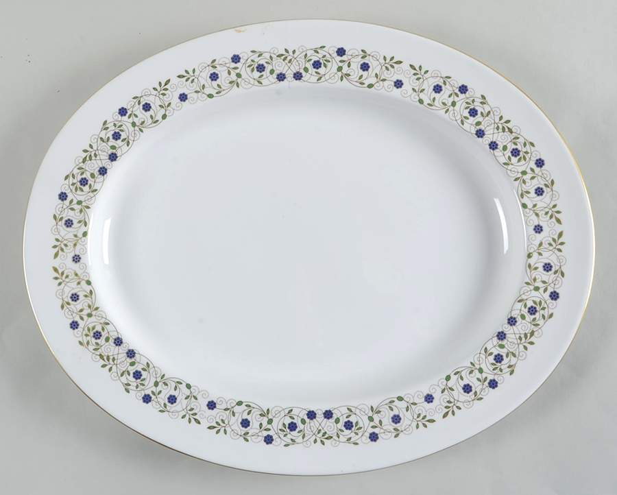 Filigree 14" Oval Serving Platter by Spode-1