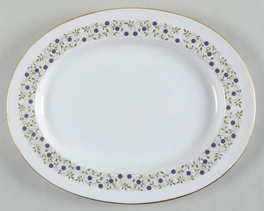 Filigree 12" Oval Serving Platter by Spode-1