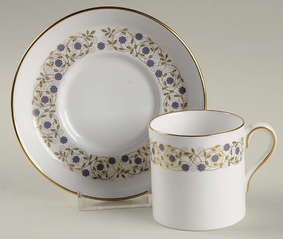 Filigree Flat Demitasse Cup & Saucer Set by Spode-1