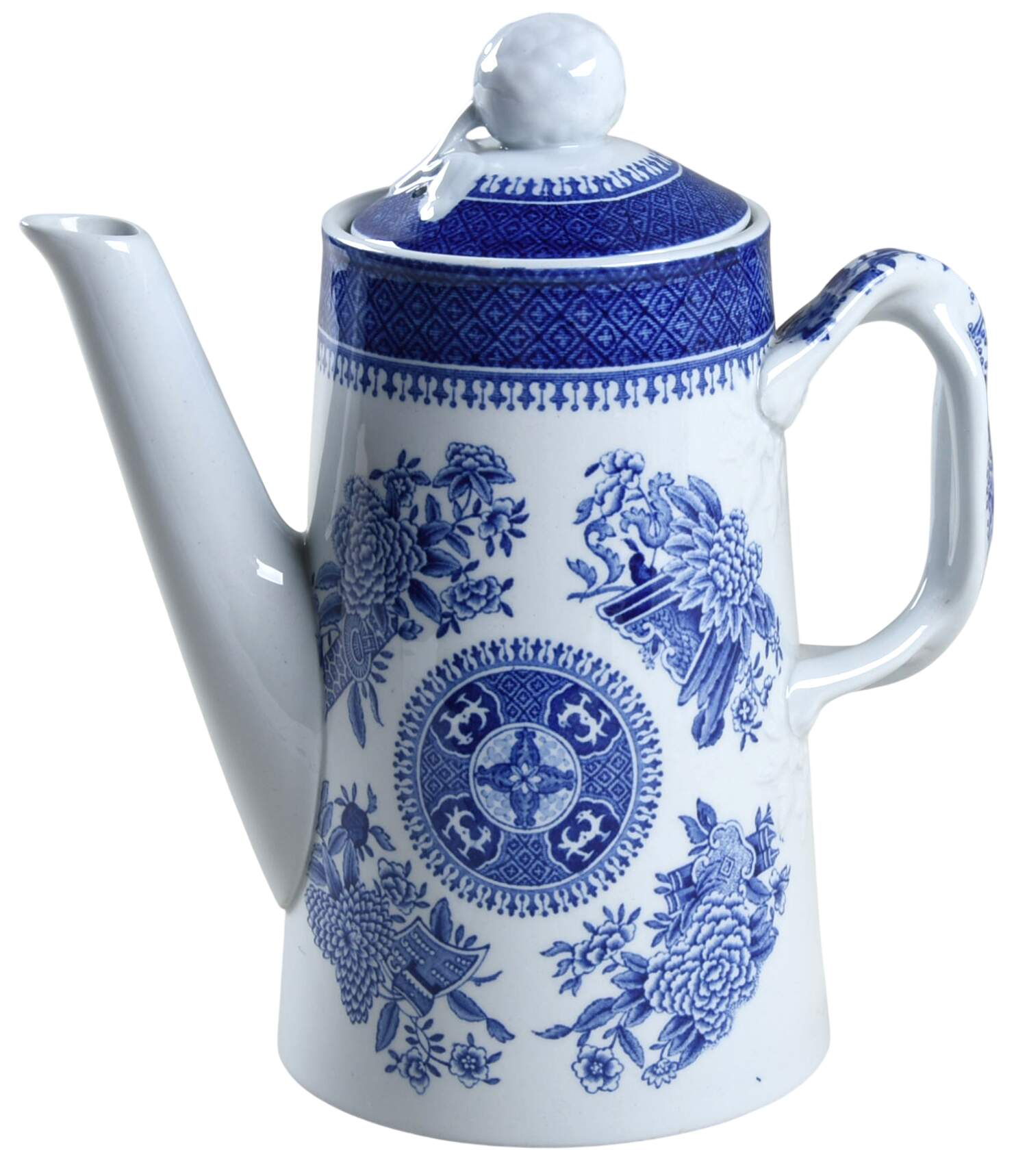 Fitzhugh Blue Small Coffee Pot & Lid by Spode-1