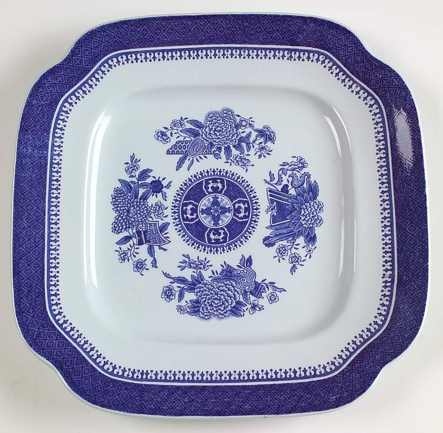 Fitzhugh Blue Square Salad Plate by Spode-1