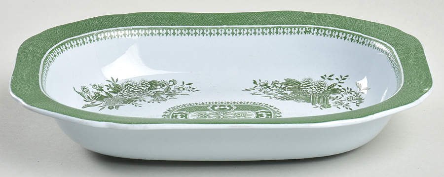 Fitzhugh Green 8" Oval Vegetable Bowl by Spode-1