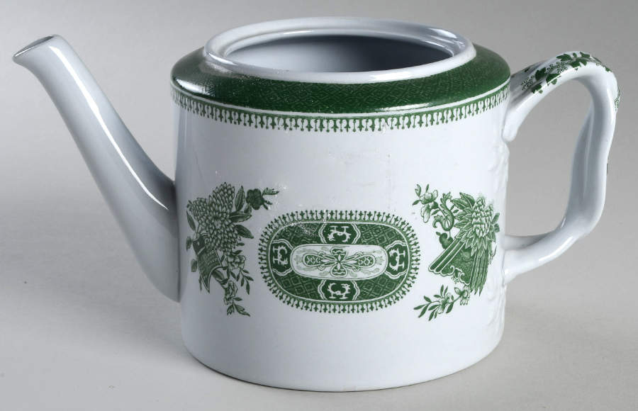 Fitzhugh Green Teapot No Lid by Spode-1