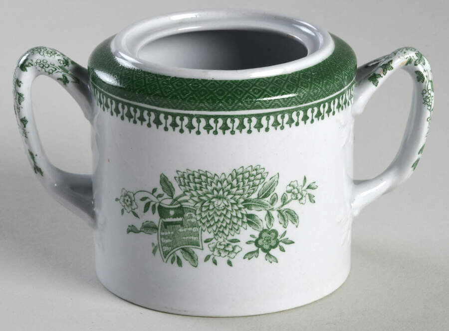 Fitzhugh Green Sugar Bowl No Lid by Spode-1