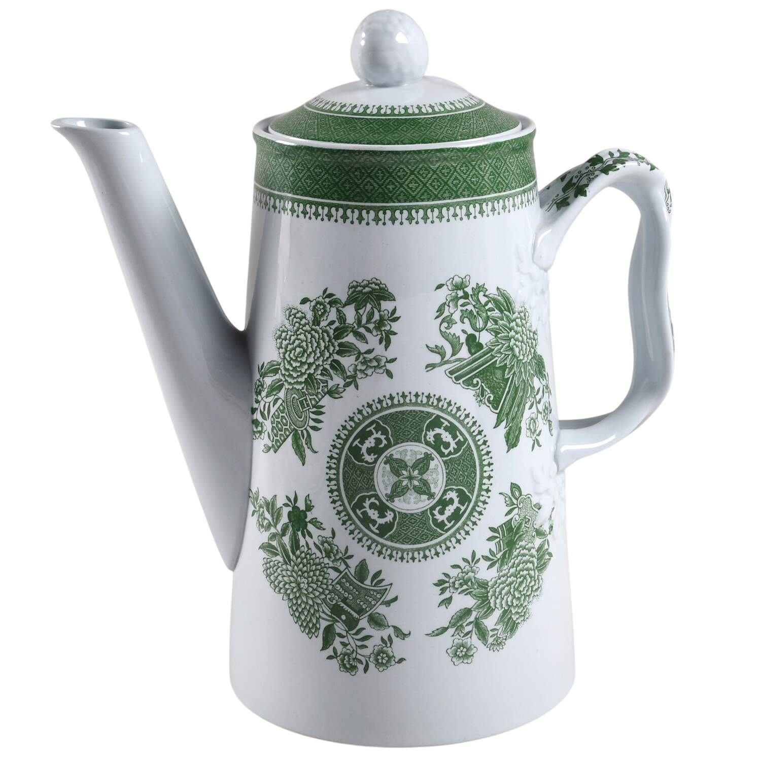 Fitzhugh Green Coffee Pot & Lid by Spode-1