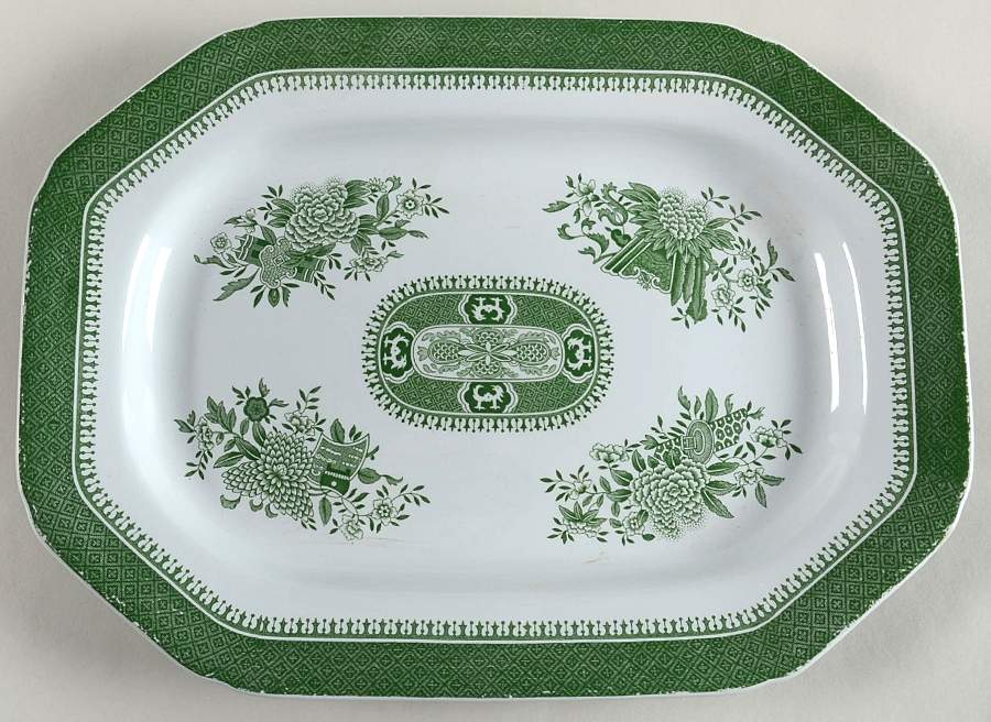 Fitzhugh Green 12" Oval Serving Platter by Spode-1