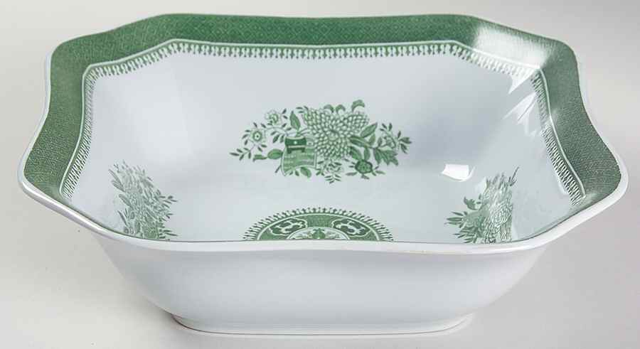 Fitzhugh Green 8" Square Vegetable Bowl by Spode-1