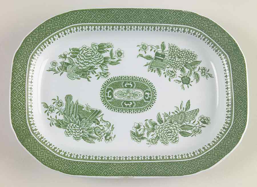Fitzhugh Green Underplate for Gravy Boat by Spode-1