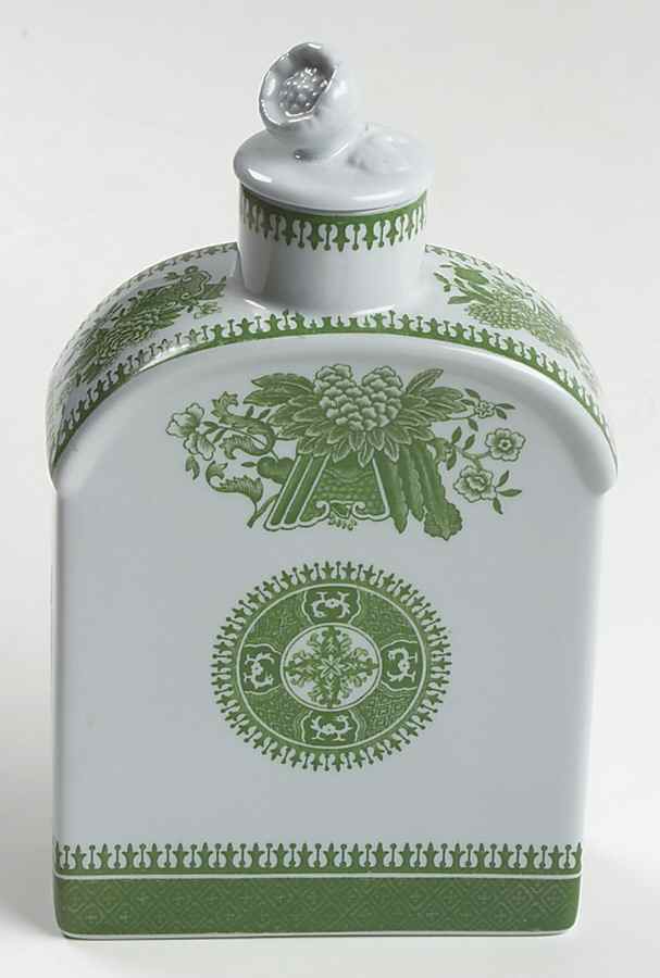 Fitzhugh Green Tea Caddy & Lid by Spode-1