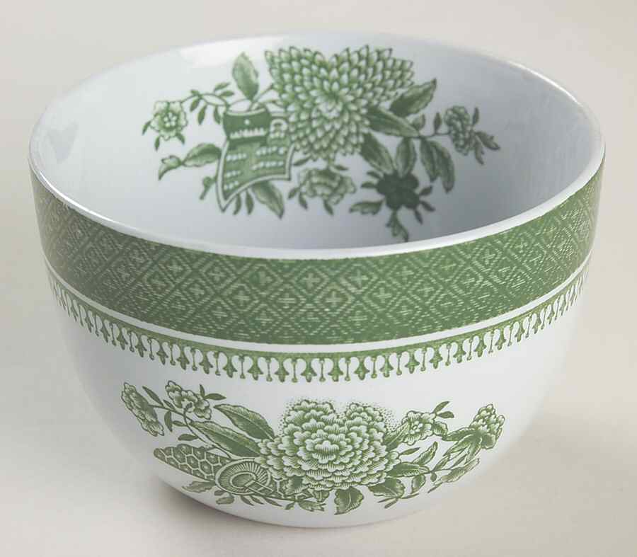 Fitzhugh Green Mini Open Sugar Bowl by Spode-1