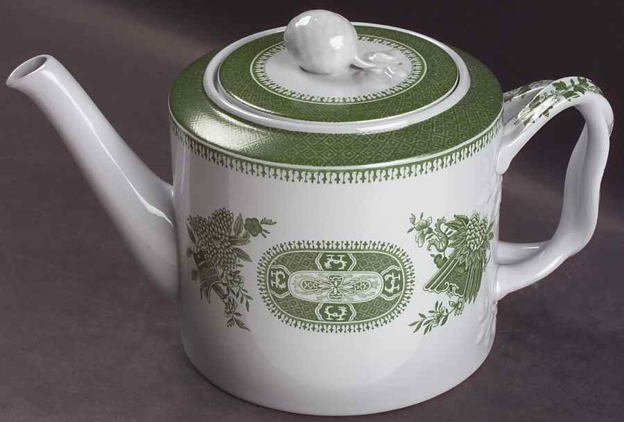 Fitzhugh Green Teapot & Lid by Spode-1