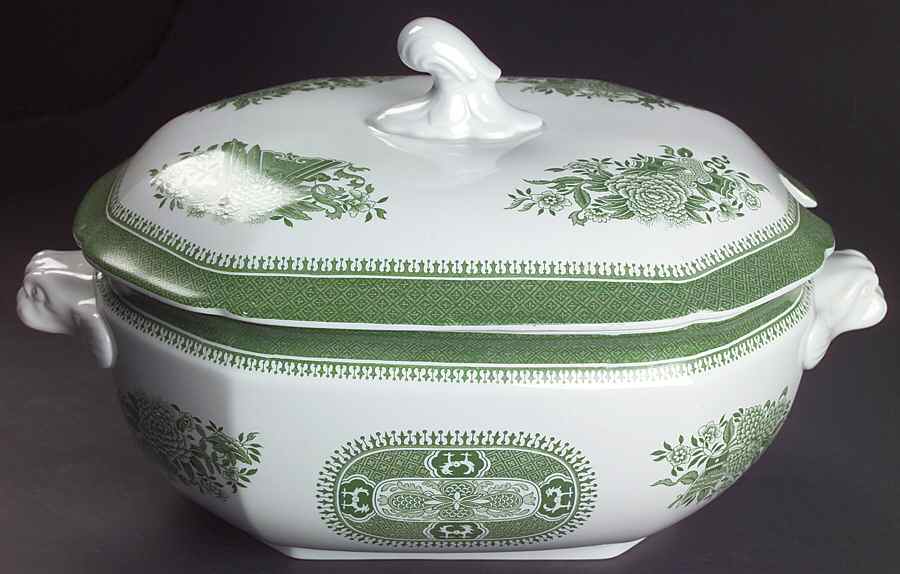 Fitzhugh Green Oval Tureen & Lid by Spode-1