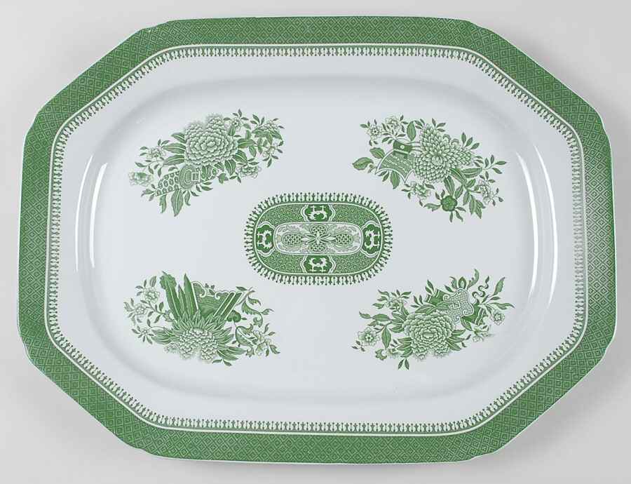 Fitzhugh Green 16" Oval Serving Platter by Spode-1
