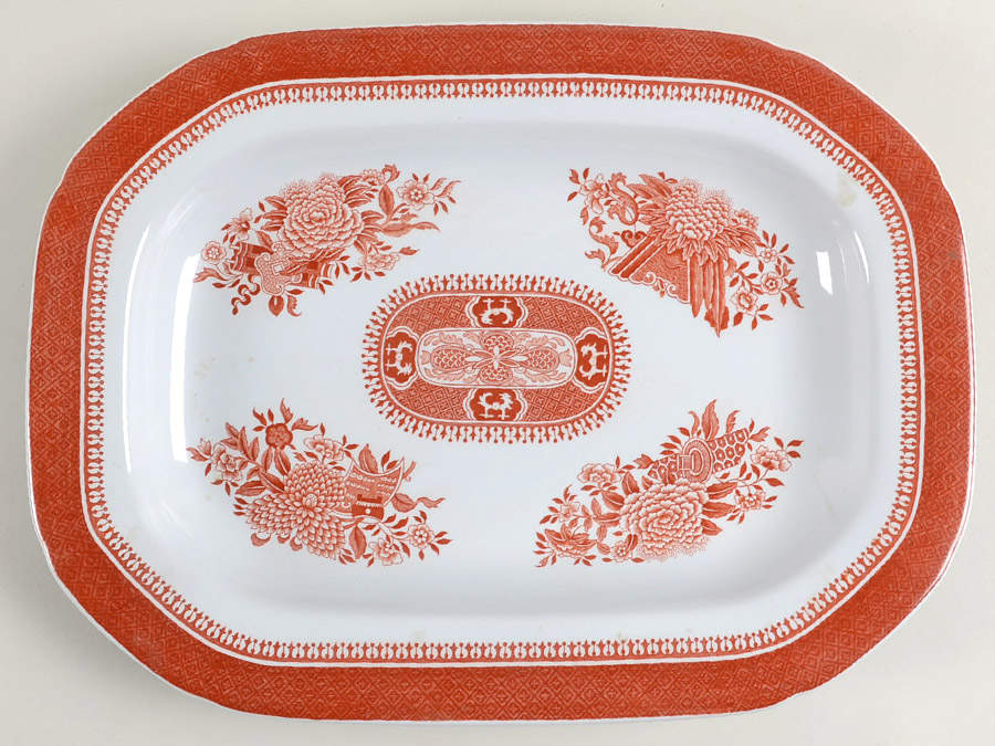 Fitzhugh Red 13" Oval Serving Platter by Spode-1