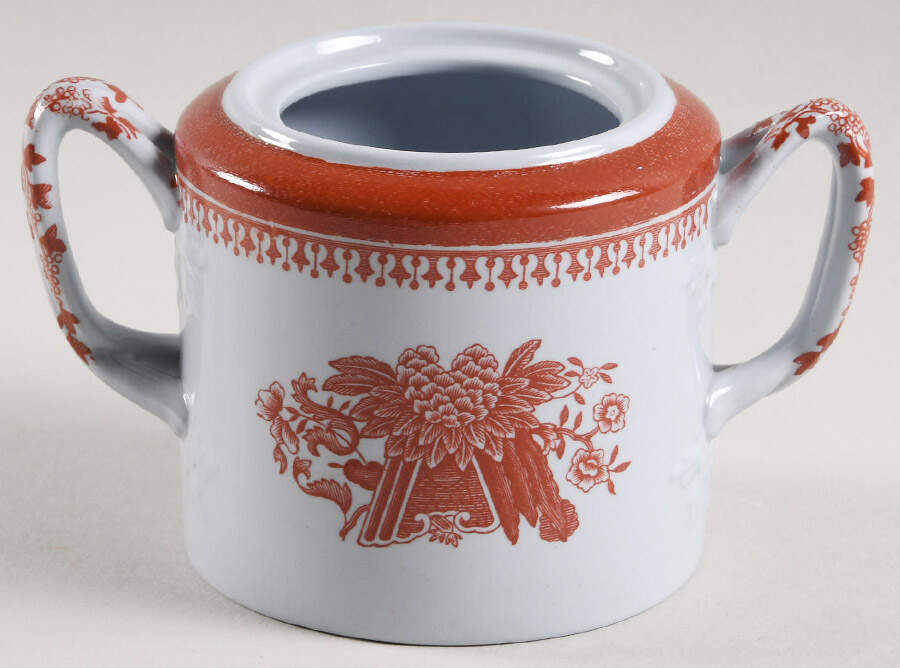 Fitzhugh Red Mini Sugar Bowl No Lid by Spode-1
