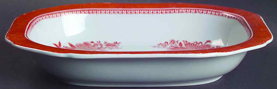 Fitzhugh Red 8" Oval Vegetable Bowl by Spode-1