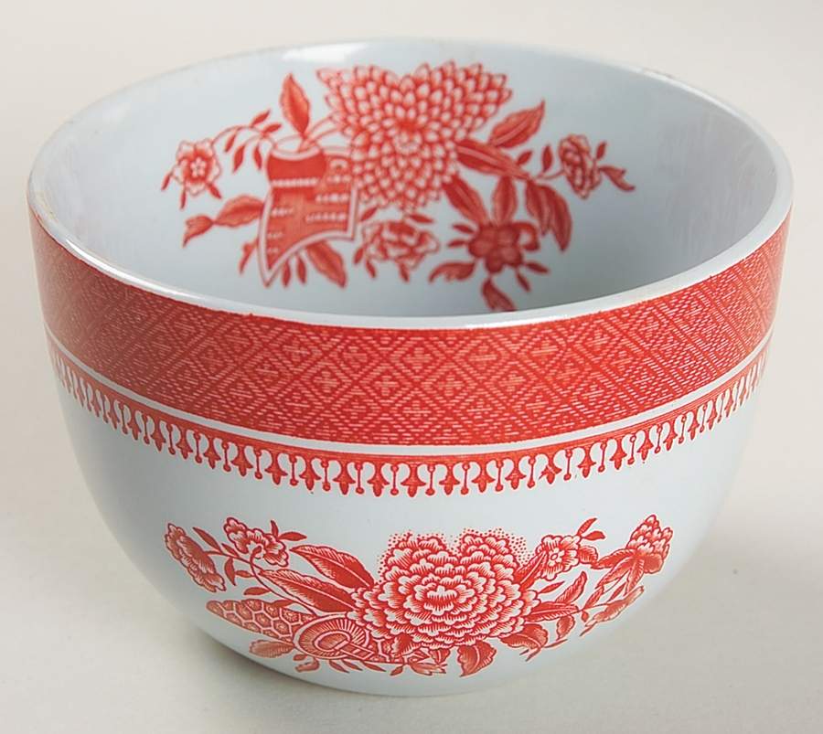 Fitzhugh Red Mini Open Sugar Bowl by Spode-1