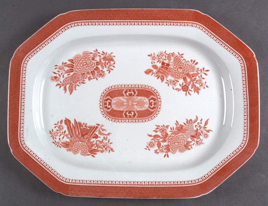 Fitzhugh Red 16" Oval Serving Platter by Spode-1