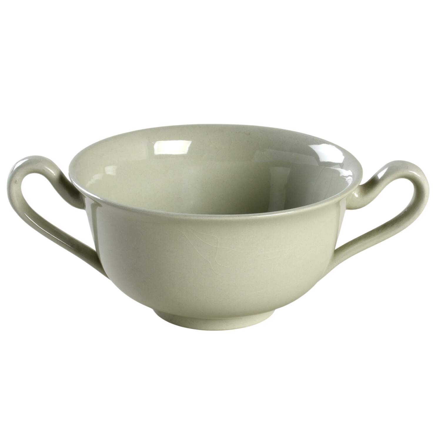 Flemish Green Footed Cream Soup Bowl by Spode-1
