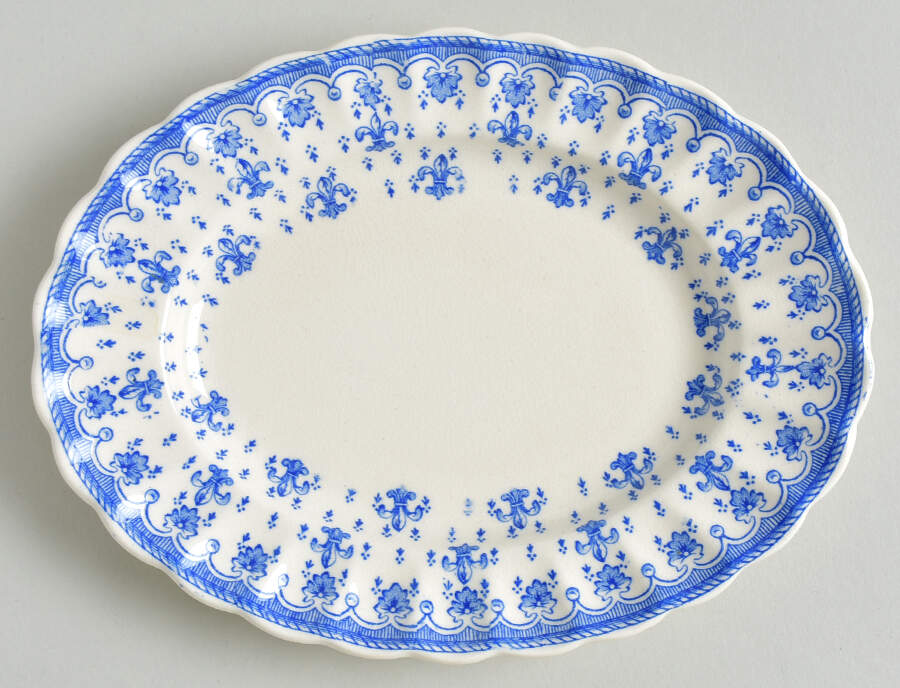 Fleur de Lys Blue (Earthenware, No Trim) Relish by Spode-1