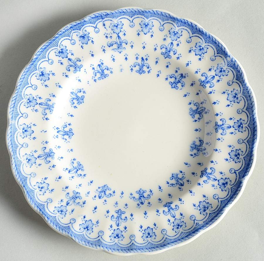 Fleur de Lys Blue (Earthenware, No Trim) Bread & Butter Plate by Spode-1