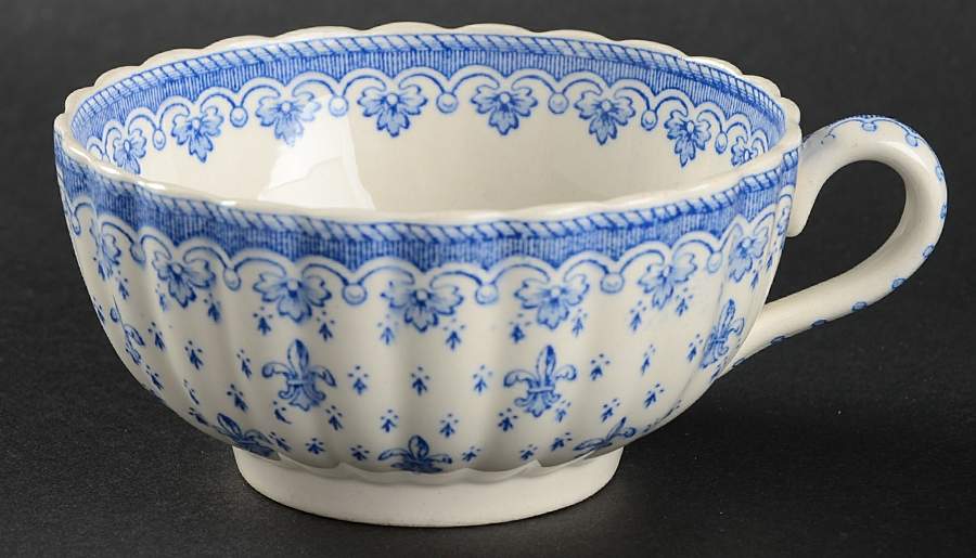 Fleur de Lys Blue (Earthenware, No Trim) Oversized Cup by Spode-1