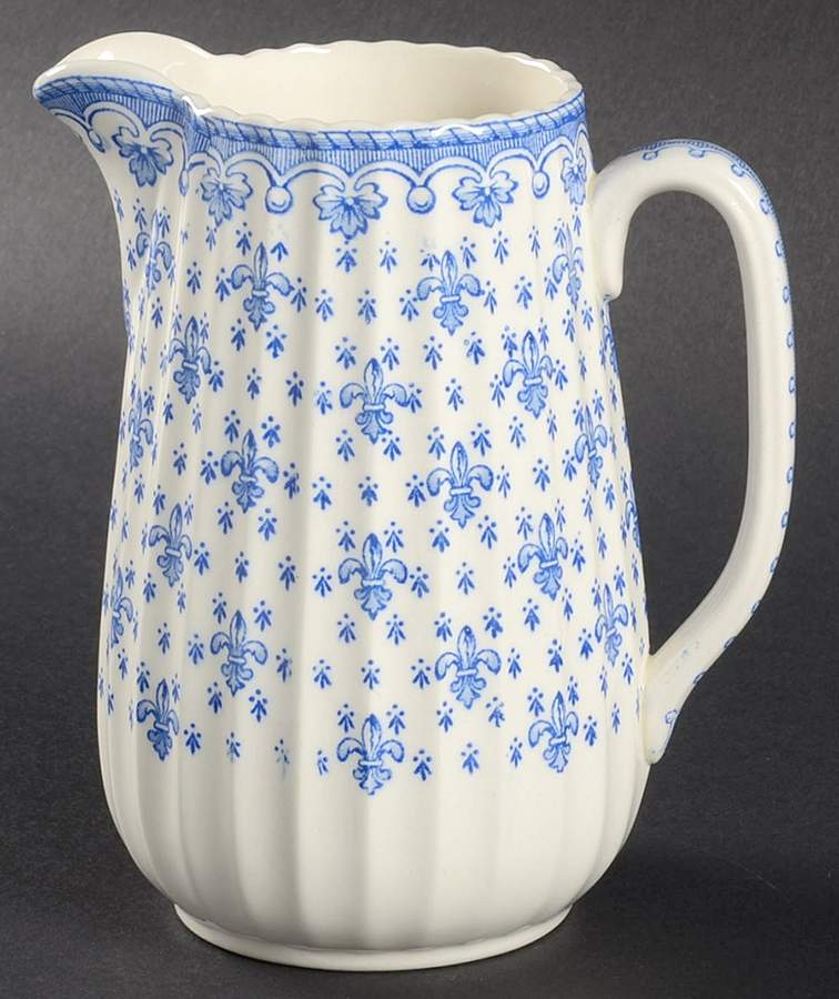 Fleur de Lys Blue (Earthenware, No Trim) Large Syrup No Lid by Spode-1