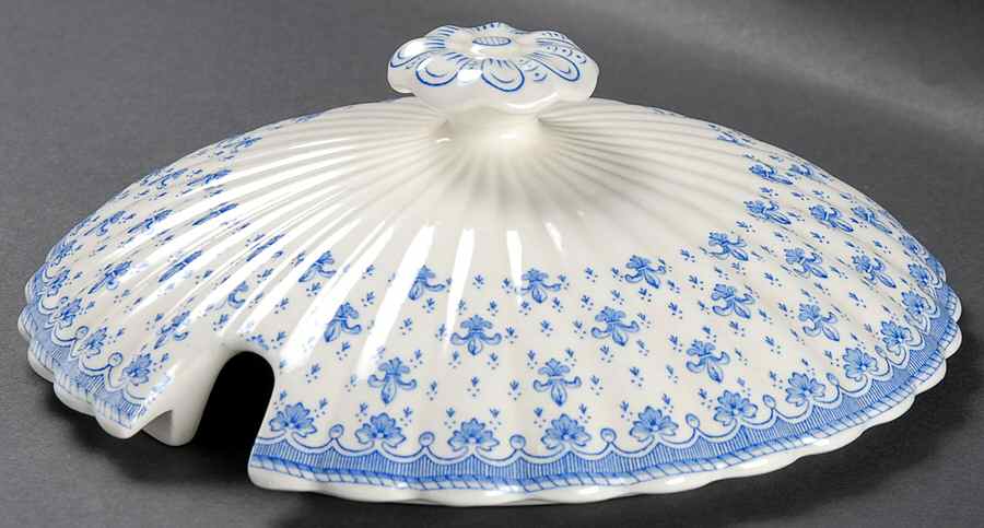Fleur de Lys Blue (Earthenware, No Trim) Lid for Tureen by Spode-1