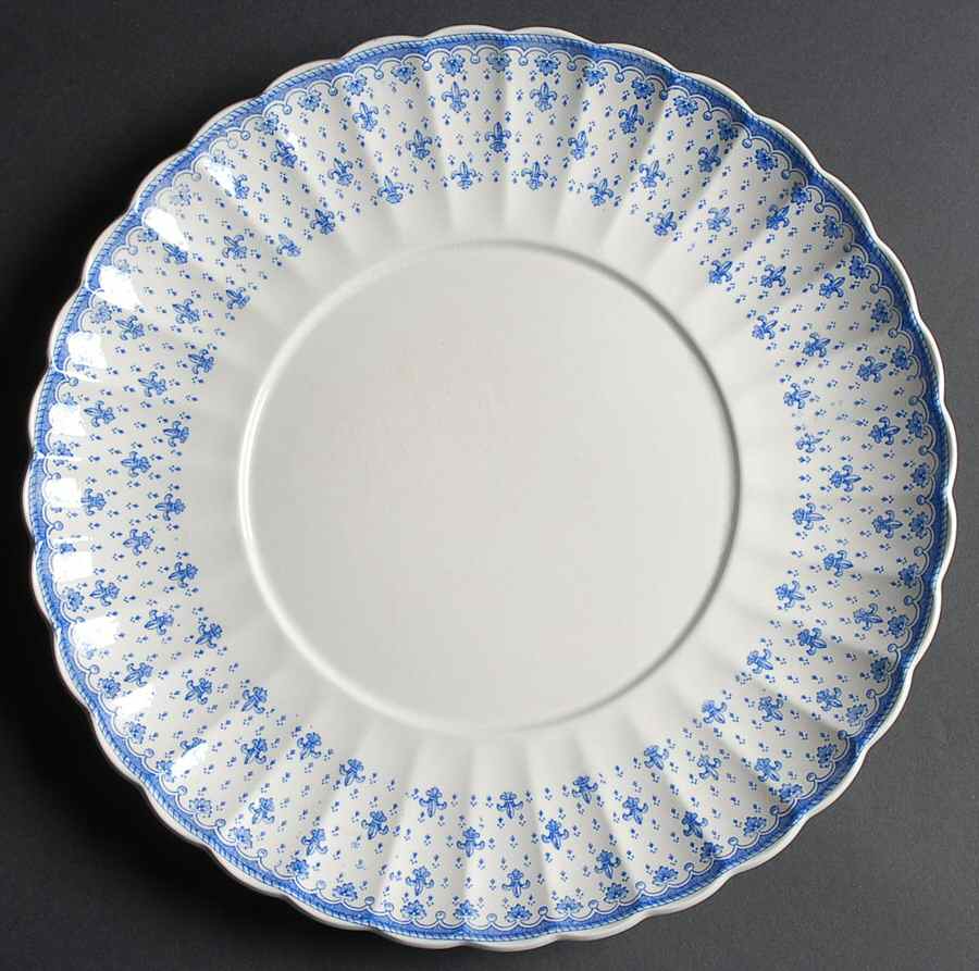 Fleur de Lys Blue (Earthenware, No Trim) Underplate for Tureen by Spode-1