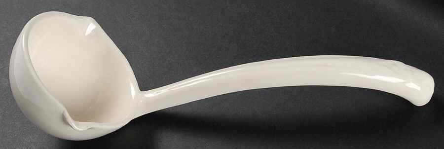 Fleur de Lys Blue (Earthenware, No Trim) Tureen Ladle by Spode-1