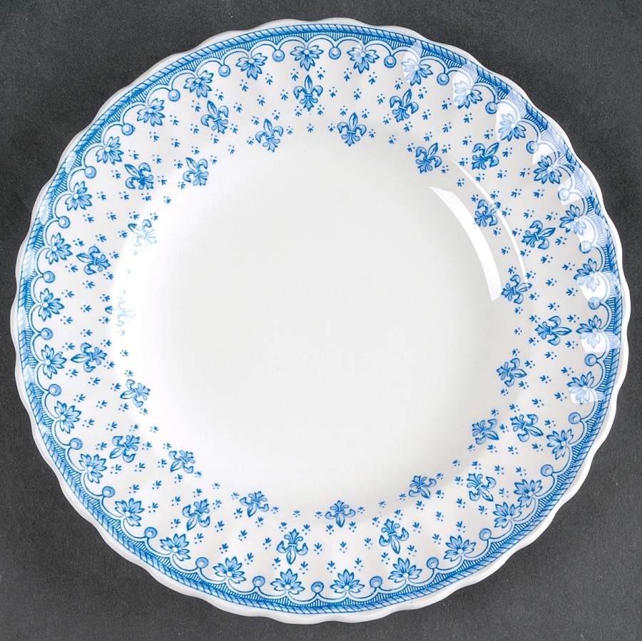 Fleur de Lys Blue (Earthenware, No Trim) Salad Plate by Spode-1