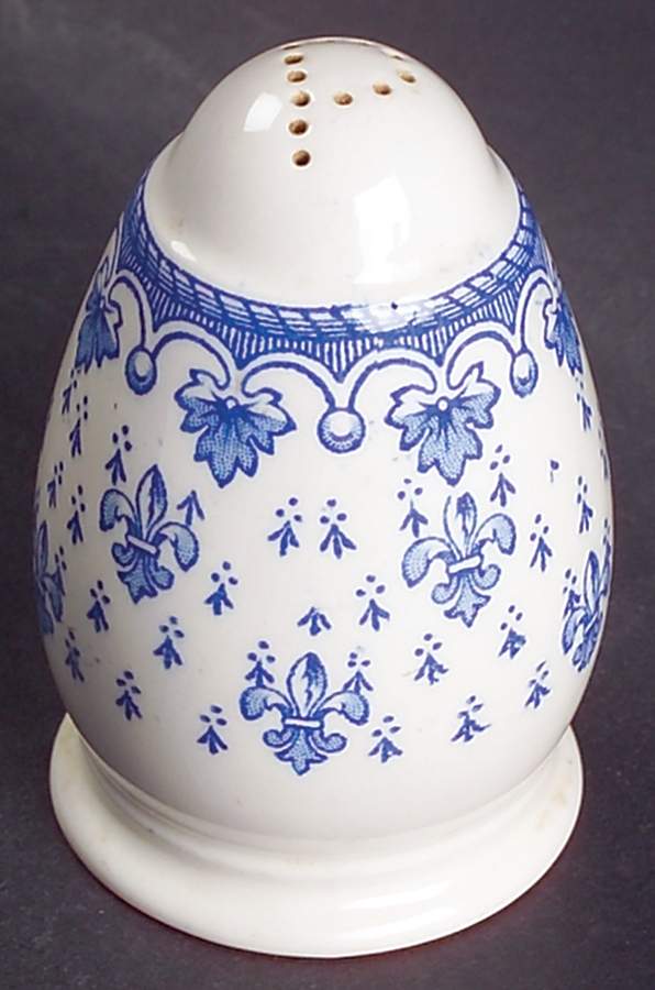 Fleur de Lys Blue (Earthenware, No Trim) Pepper Shaker by Spode-1