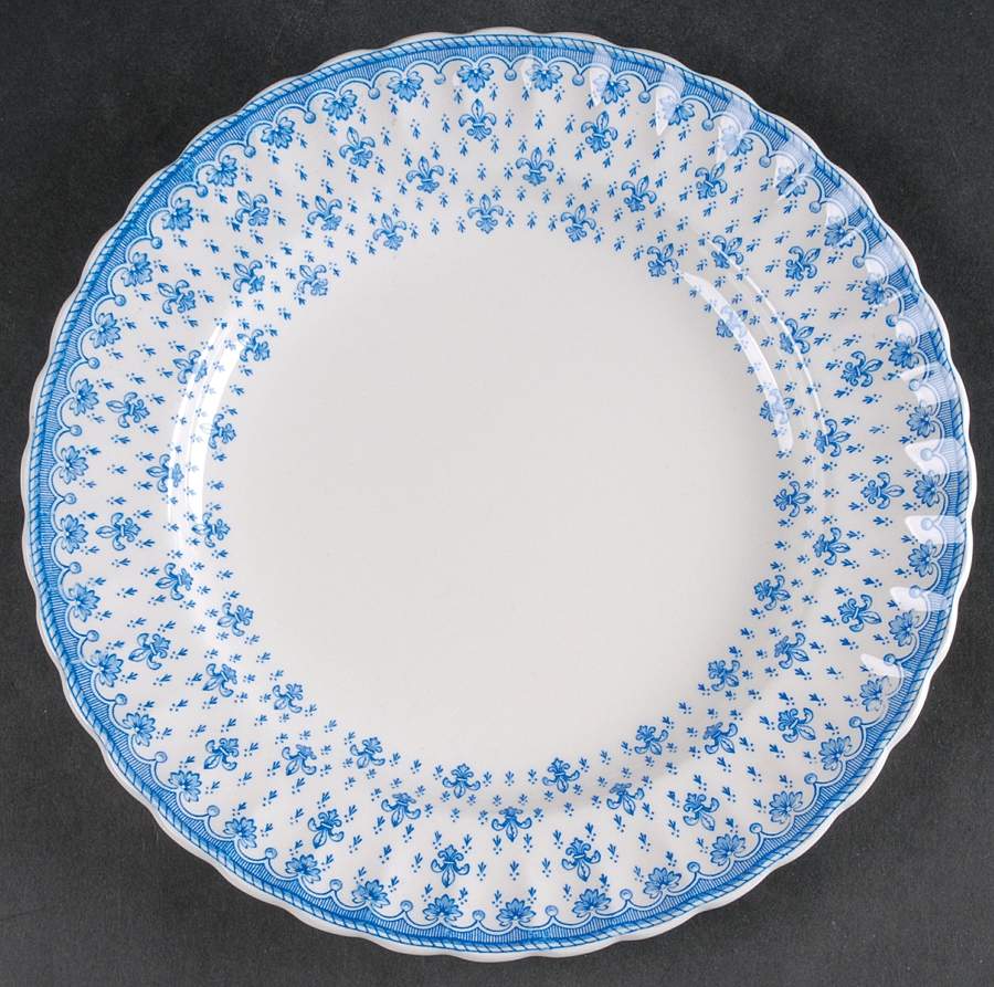 Fleur de Lys Blue (Earthenware, No Trim) Dinner Plate by Spode-1
