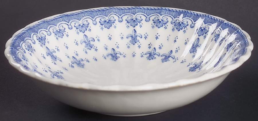 Fleur de Lys Blue (Earthenware, No Trim) Coupe Cereal Bowl by Spode-1