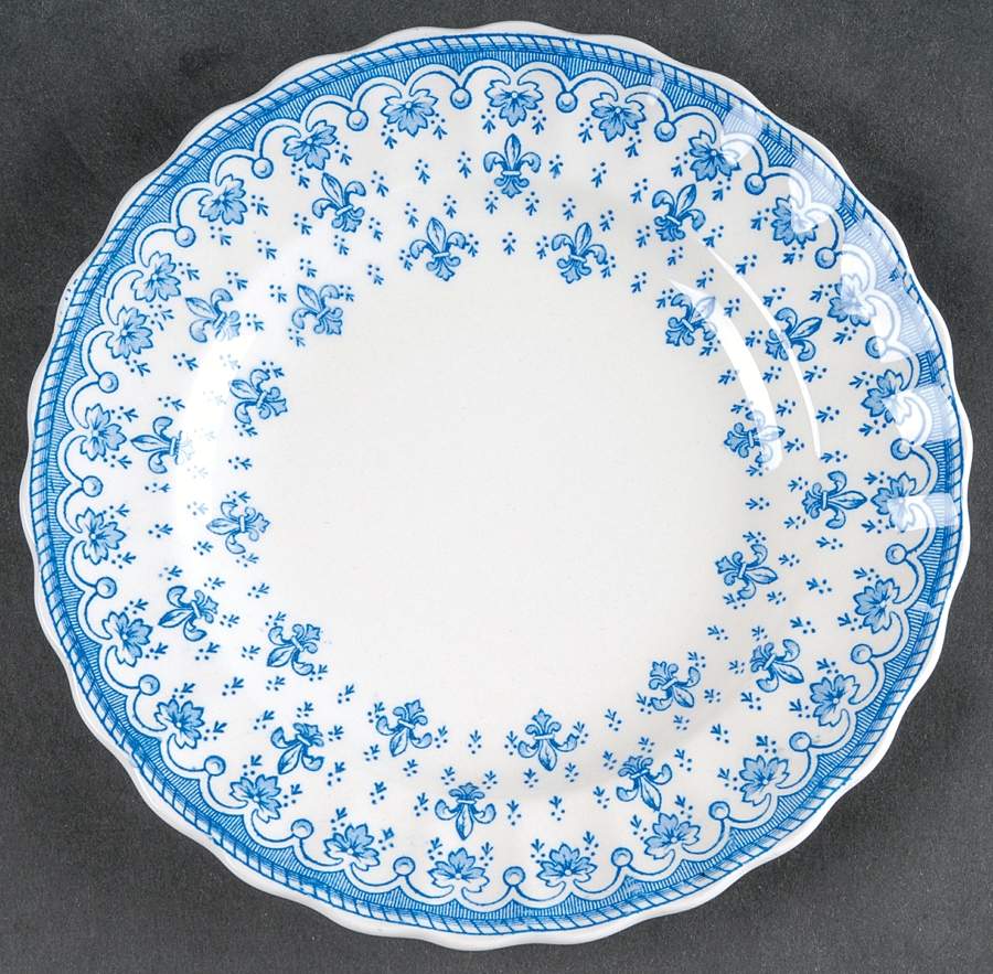 Fleur de Lys Blue (Earthenware, No Trim) Bread & Butter Plate by Spode-1
