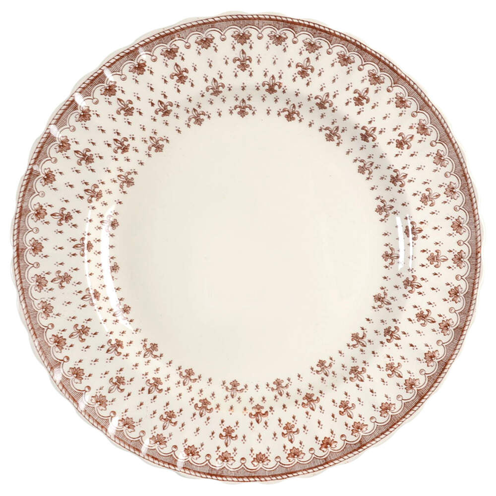 Fleur de Lys Brown (Earthenware, No Trim) Dinner Plate by Spode-1