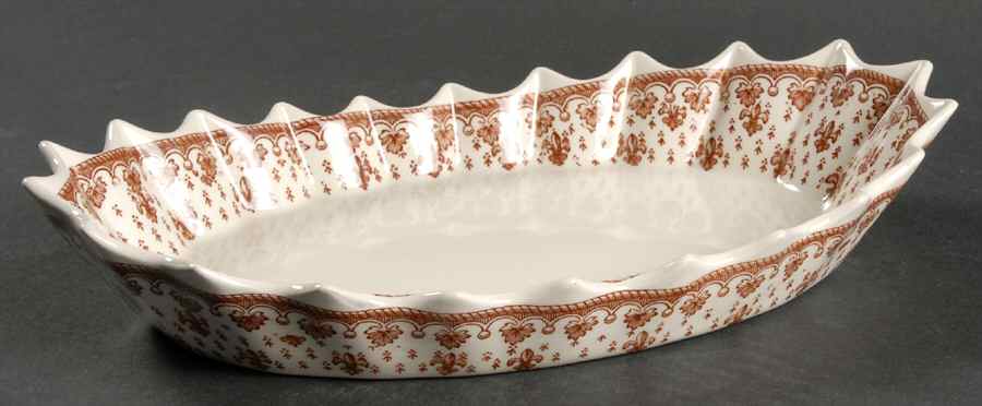 Fleur de Lys Brown (Earthenware, No Trim) Jubilee Platter by Spode-1