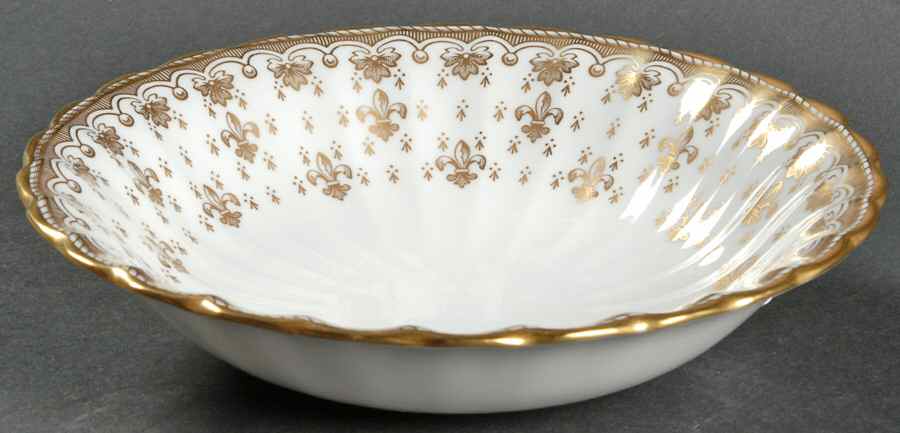 Fleur de Lys Gold (Bone, Gold Trim) Coupe Cereal Bowl by Spode-1