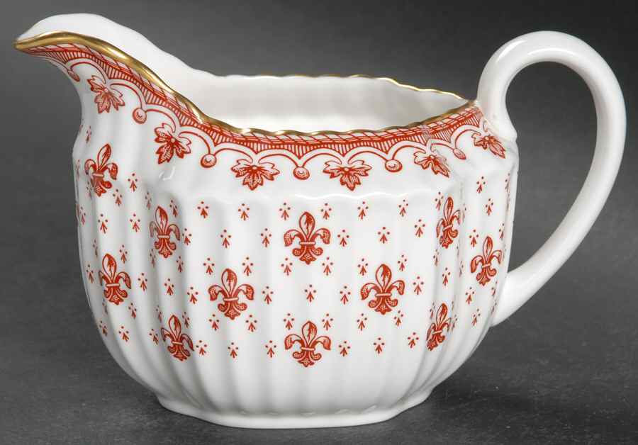 Fleur de Lys Red (Earthenware, No Trim) Creamer by Spode-1