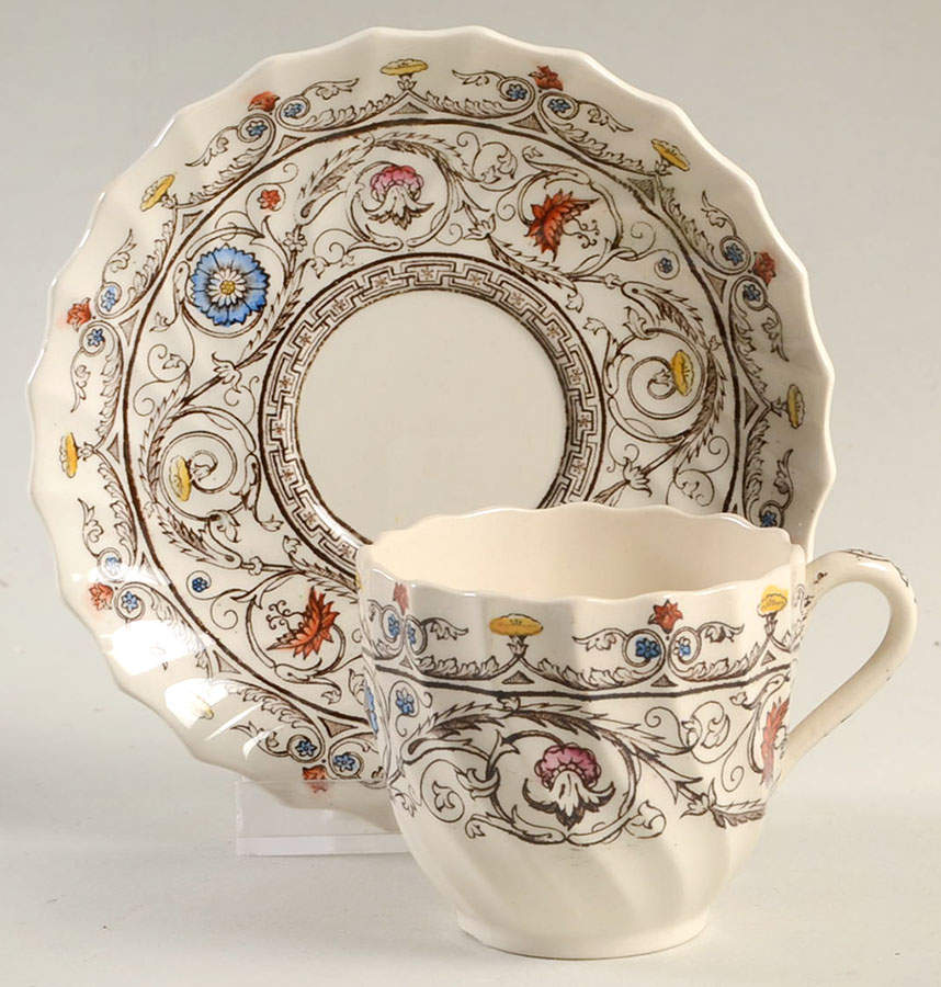 Florence Flat Demitasse Cup & Saucer Set by Spode-1