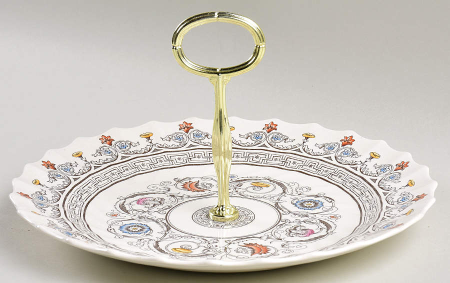 Florence Round Serving Plate with Handle (DP) by Spode-1