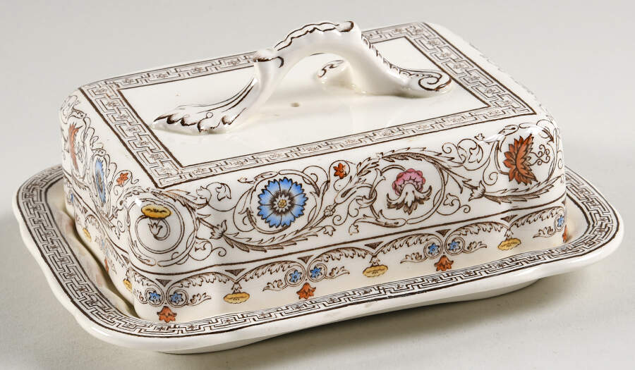 Florence Rectangular Cheese Dish with Lid by Spode-1