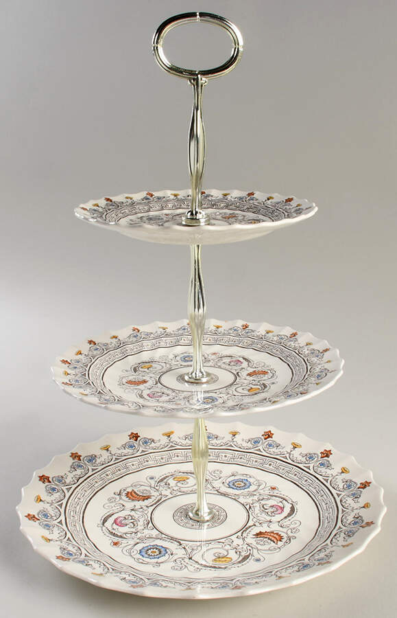 Florence 3-Tiered Serving Tray (DP, SP, BB) by Spode-1