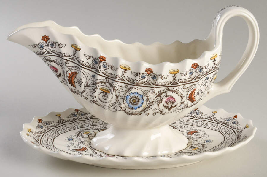 Florence Gravy Boat & Underplate/Relish by Spode-1