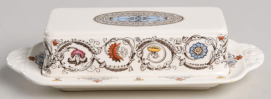 Florence 1/4 Lb Covered Butter by Spode-1