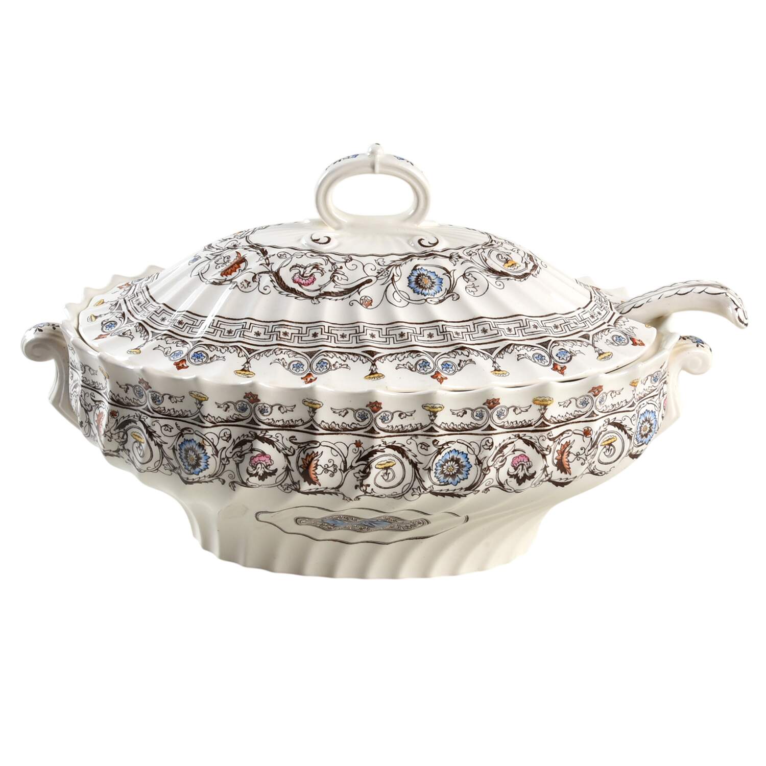 Florence Oval Tureen & Lid w/Ladle & Underplate by Spode-1