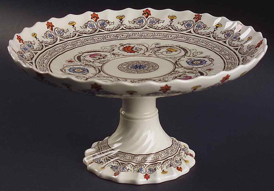 Florence 9" Diameter Pedestal Cake Stand by Spode-1