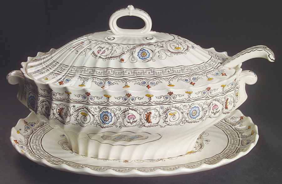 Florence Oval Tureen & Lid w/Ladle & Underplate by Spode-1
